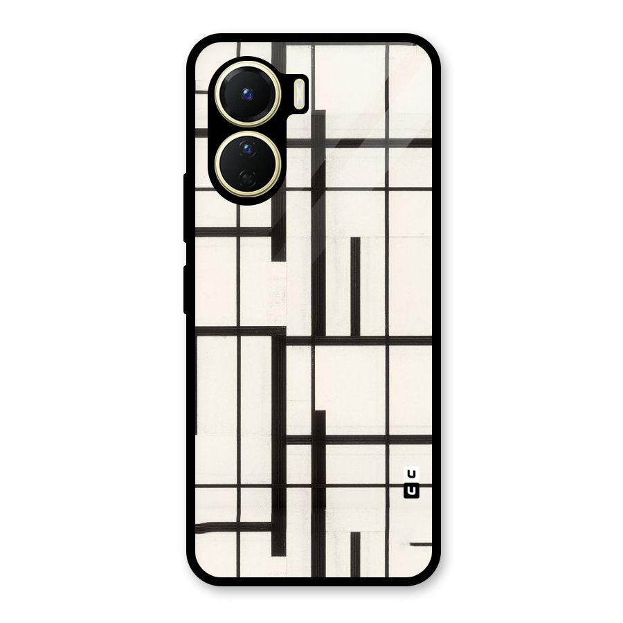 Black Unsymmetry Glass Back Case for Vivo Y16