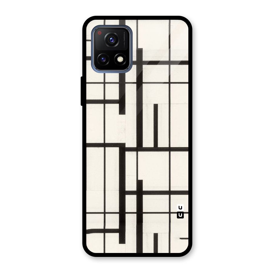 Black Unsymmetry Glass Back Case for Vivo Y72 5G