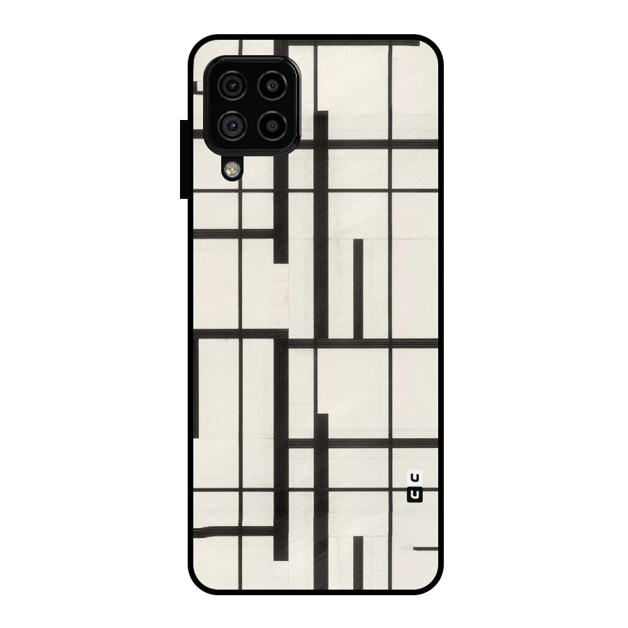 Black Unsymmetry Metal Back Case for Galaxy A22 4G