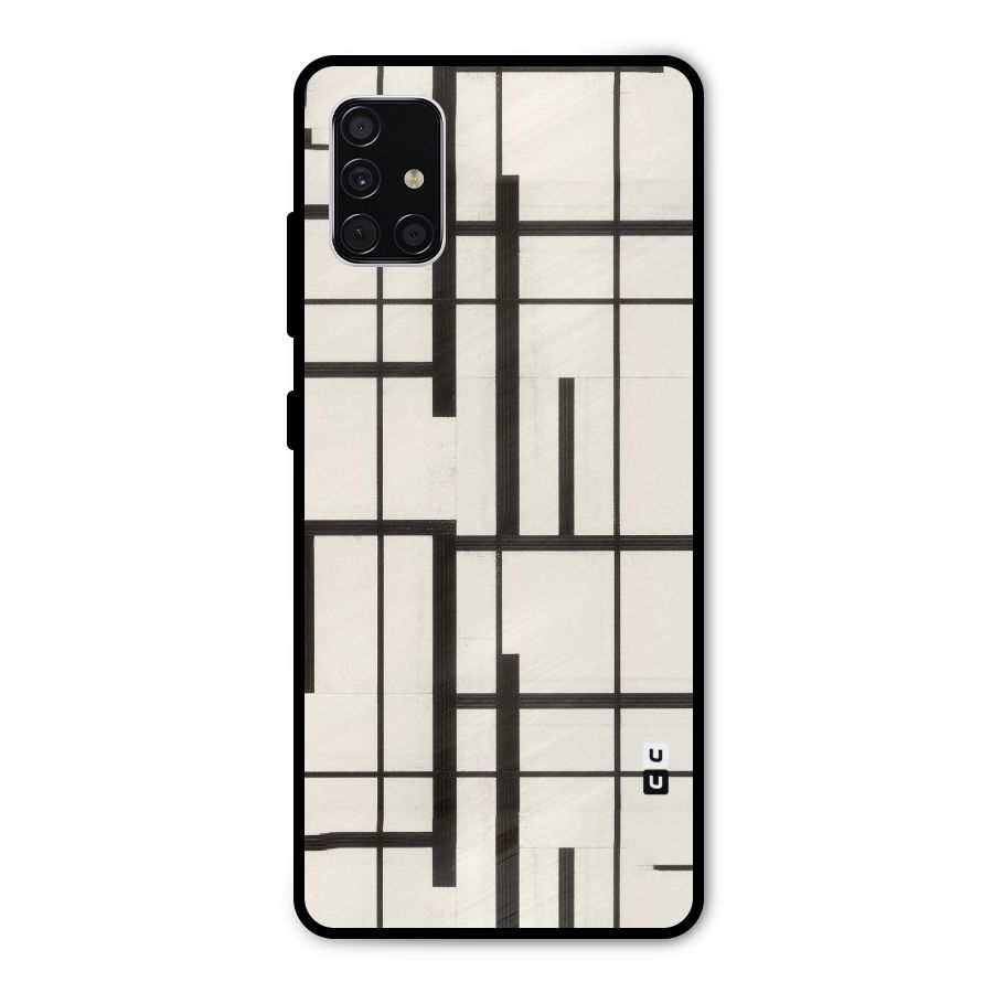 Black Unsymmetry Metal Back Case for Galaxy A51
