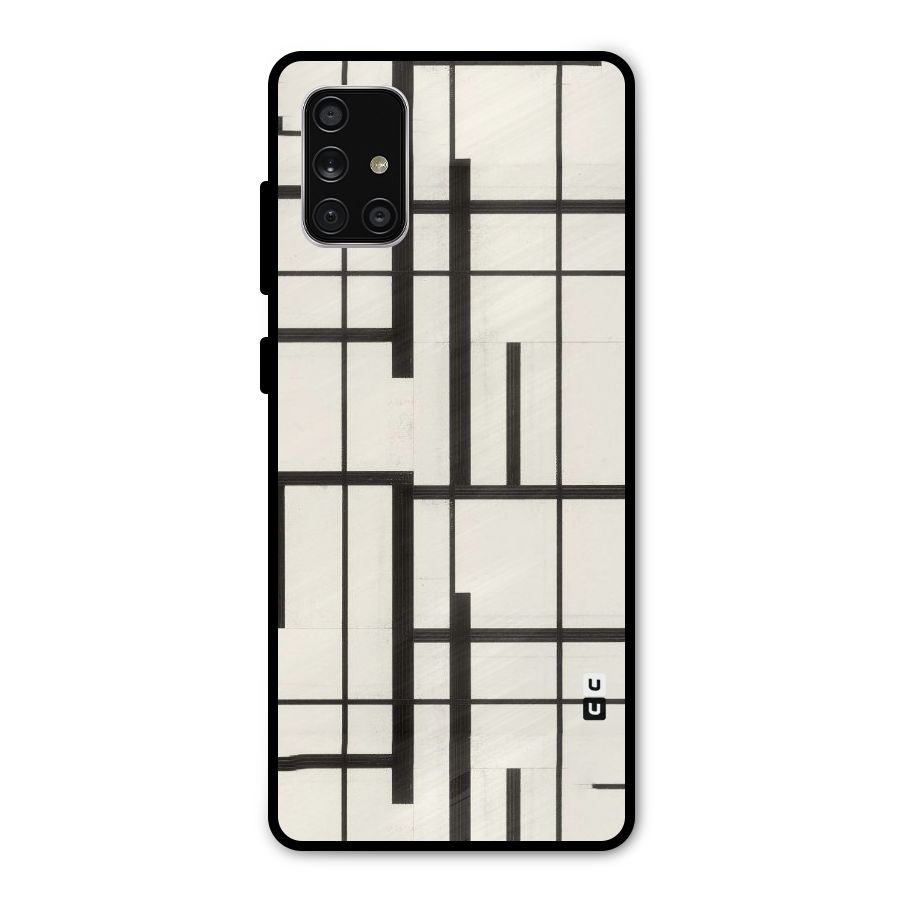 Black Unsymmetry Metal Back Case for Galaxy A71