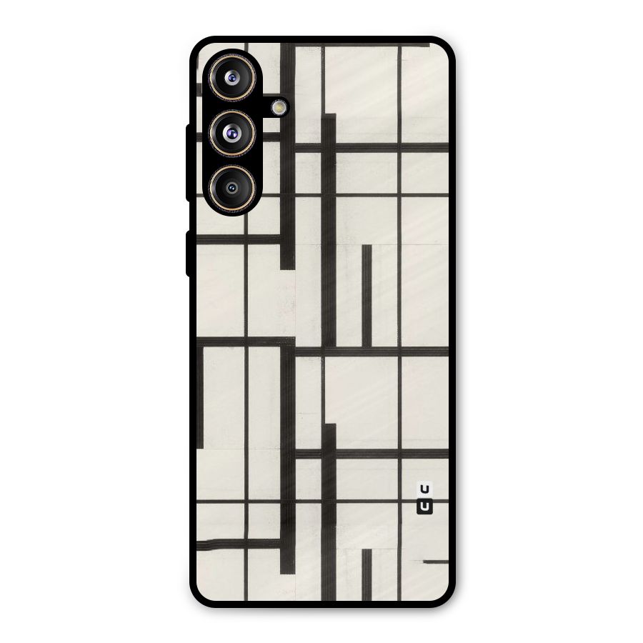 Black Unsymmetry Metal Back Case for Galaxy F55