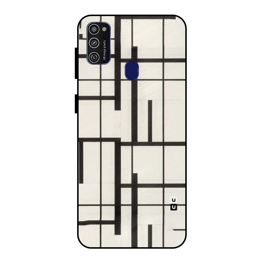 Black Unsymmetry Metal Back Case for Galaxy M21
