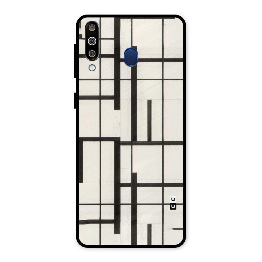 Black Unsymmetry Metal Back Case for Galaxy M30