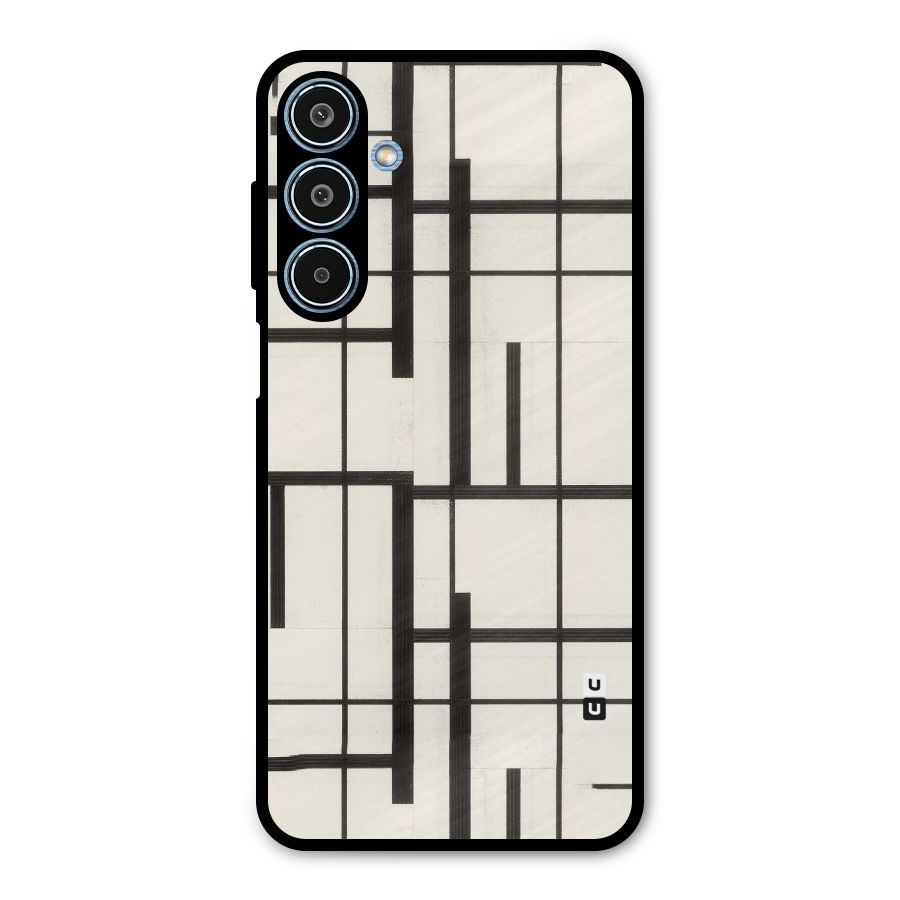 Black Unsymmetry Metal Back Case for Galaxy M35