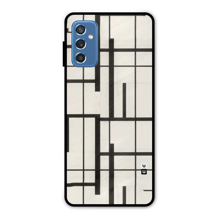 Black Unsymmetry Metal Back Case for Galaxy M52 5G