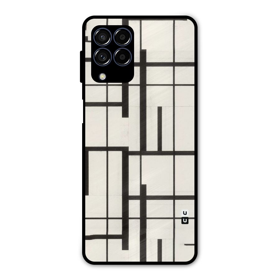 Black Unsymmetry Metal Back Case for Galaxy M53 5G