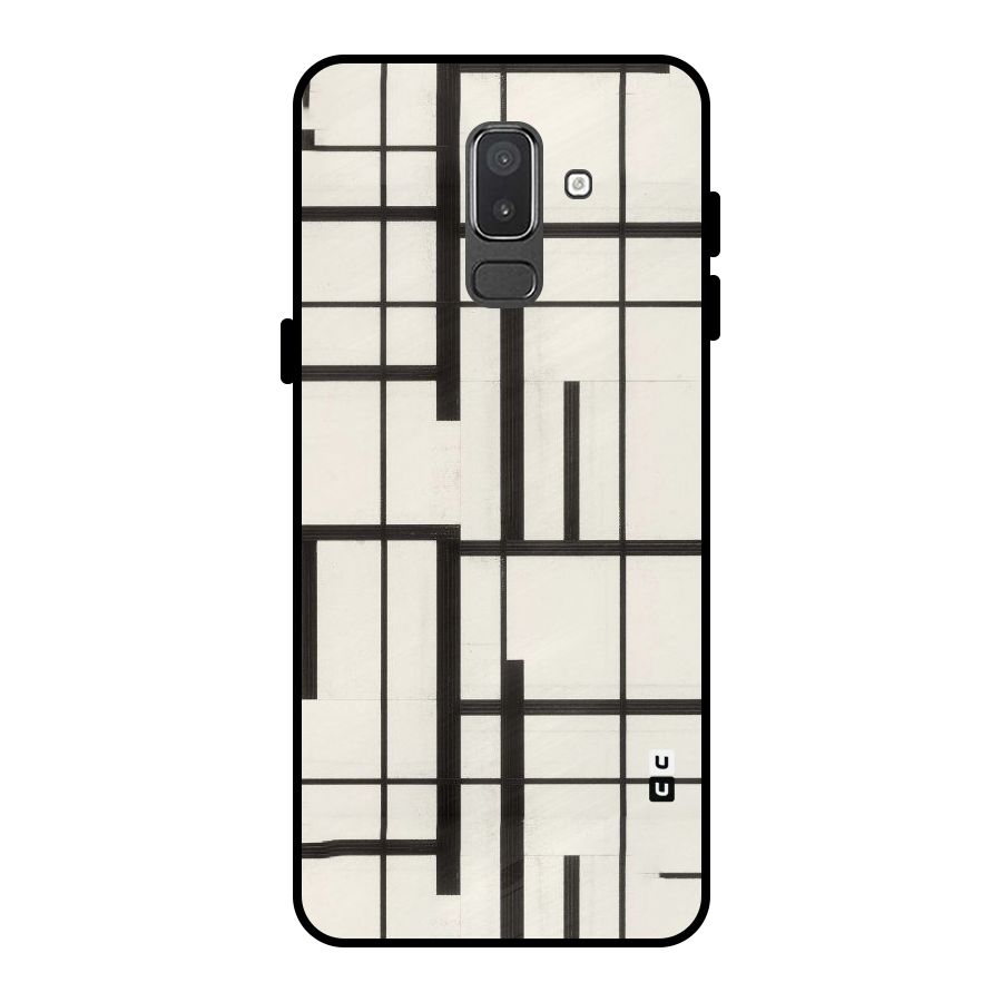 Black Unsymmetry Metal Back Case for Galaxy On8 (2018)