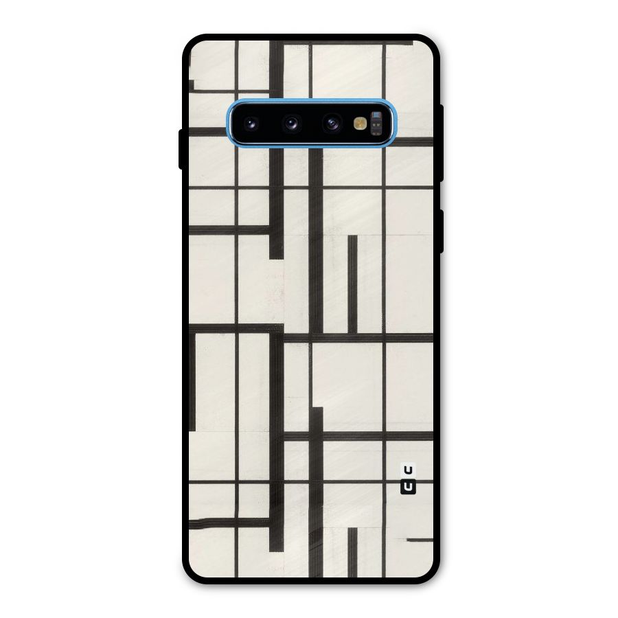 Black Unsymmetry Metal Back Case for Galaxy S10