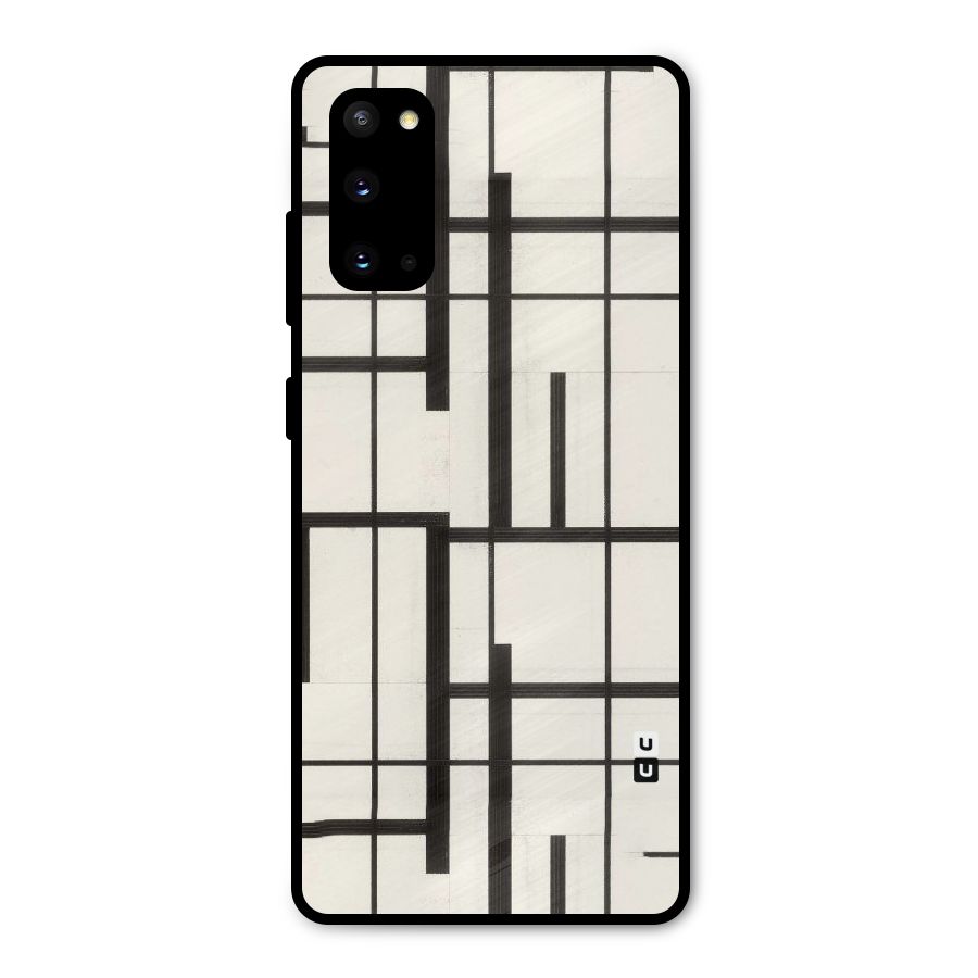 Black Unsymmetry Metal Back Case for Galaxy S20