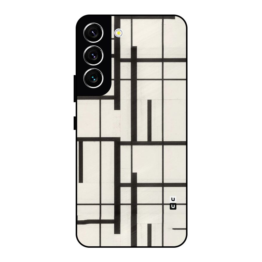 Black Unsymmetry Metal Back Case for Galaxy S22 5G
