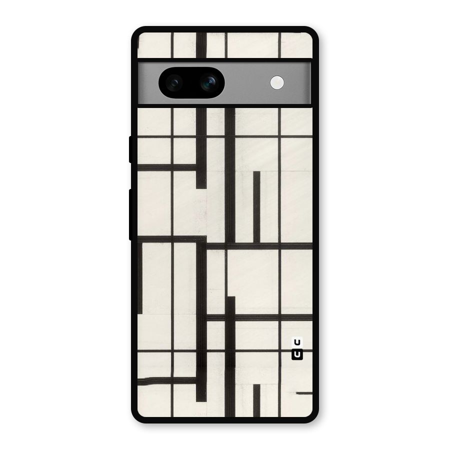 Black Unsymmetry Metal Back Case for Google Pixel 7a