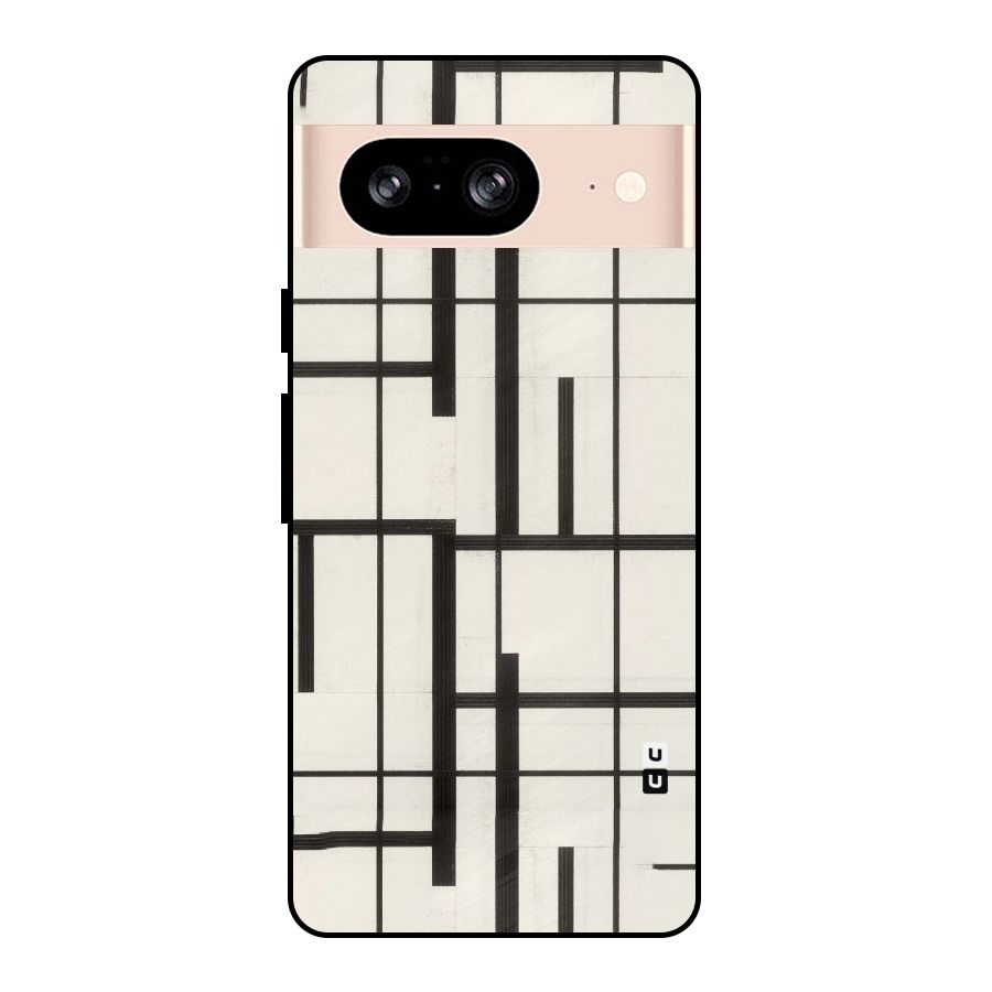 Black Unsymmetry Metal Back Case for Google Pixel 8