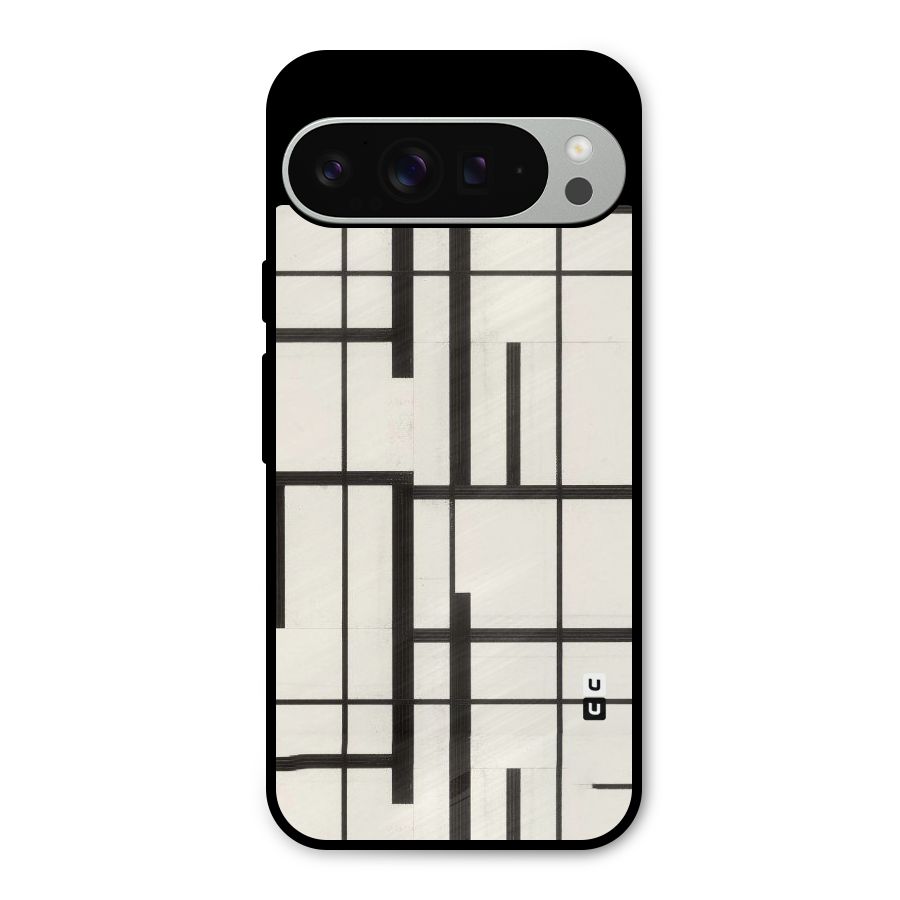 Black Unsymmetry Metal Back Case for Google Pixel 9 Pro XL