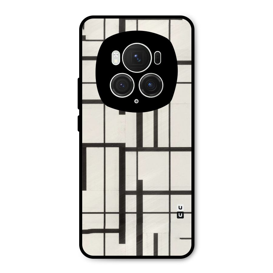 Black Unsymmetry Metal Back Case for Honor Magic6 Pro
