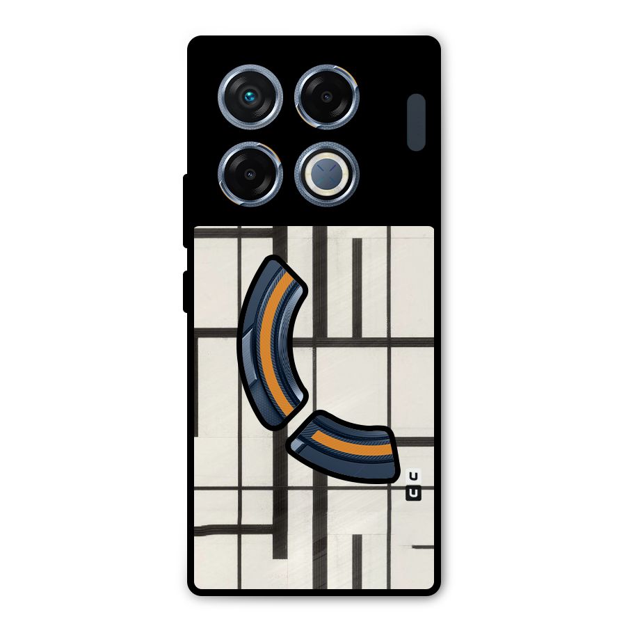 Black Unsymmetry Metal Back Case for Infinix GT 20 Pro