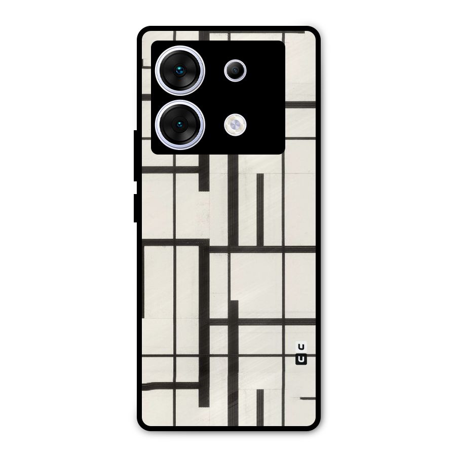 Black Unsymmetry Metal Back Case for Infinix Zero 30 5G