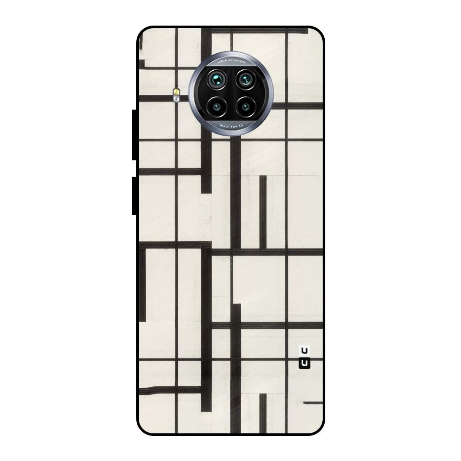 Black Unsymmetry Metal Back Case for Mi 10i