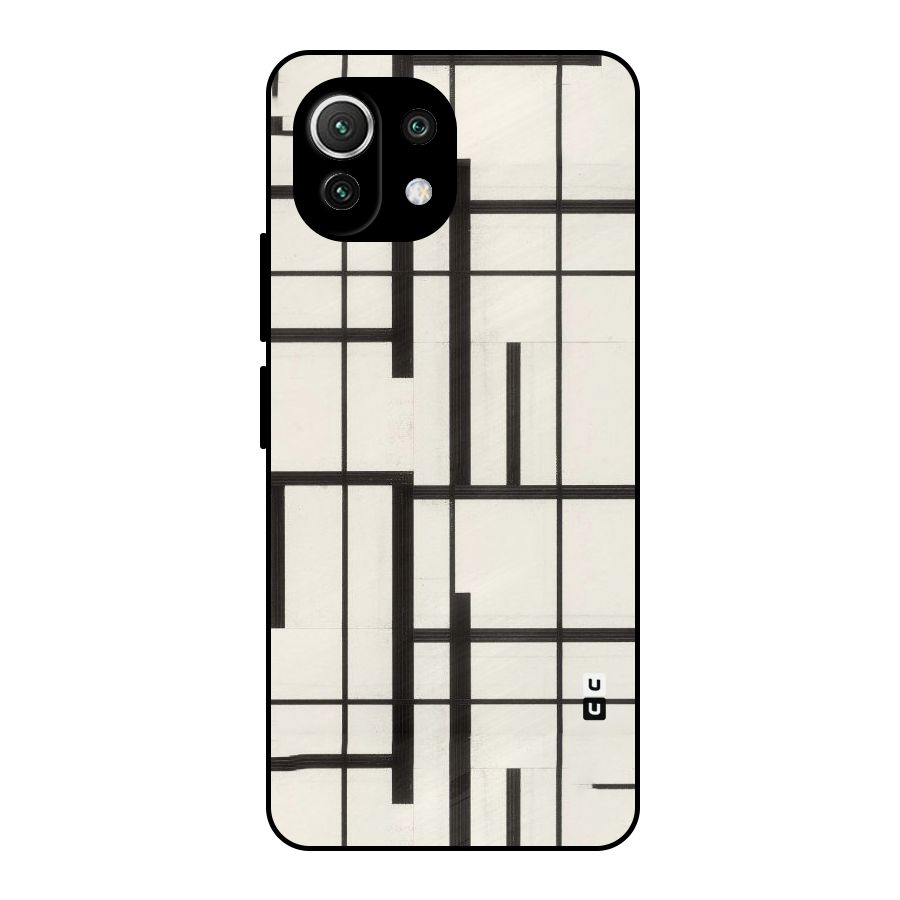 Black Unsymmetry Metal Back Case for Mi 11 Lite NE 5G