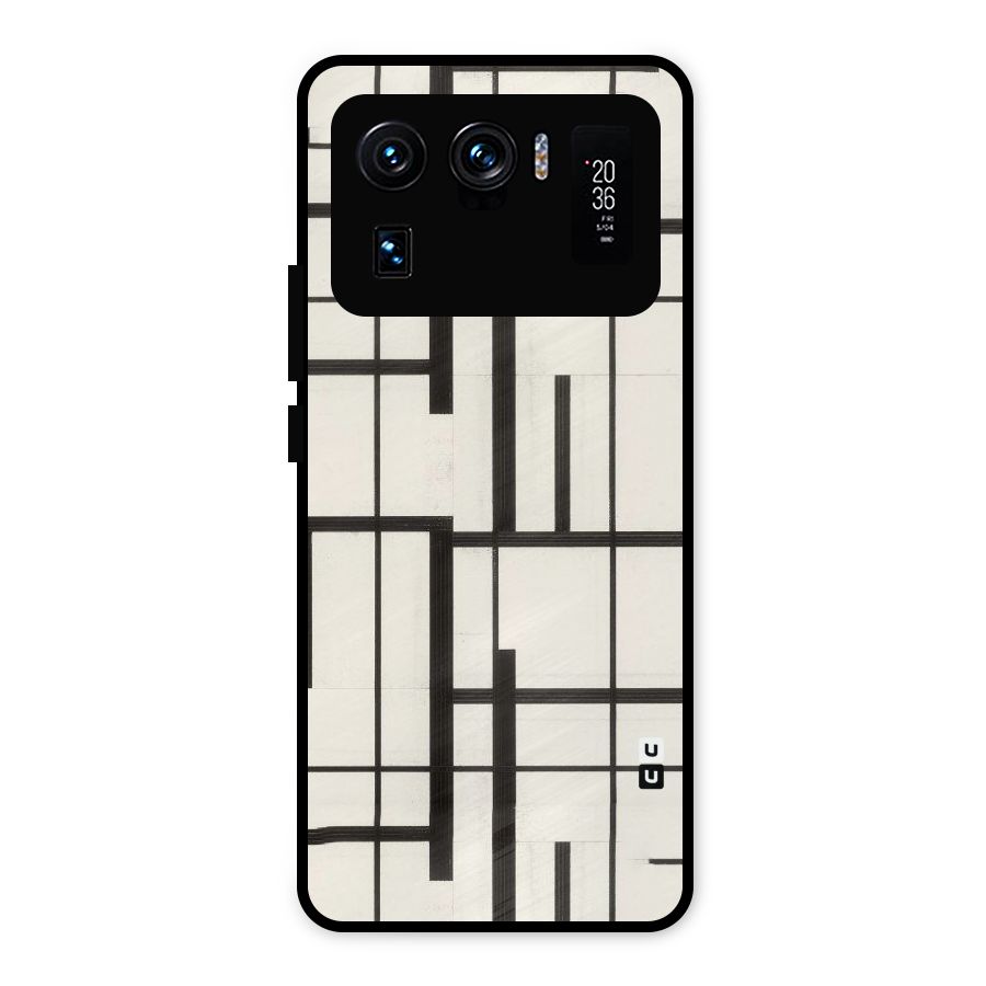 Black Unsymmetry Metal Back Case for Mi 11 Ultra