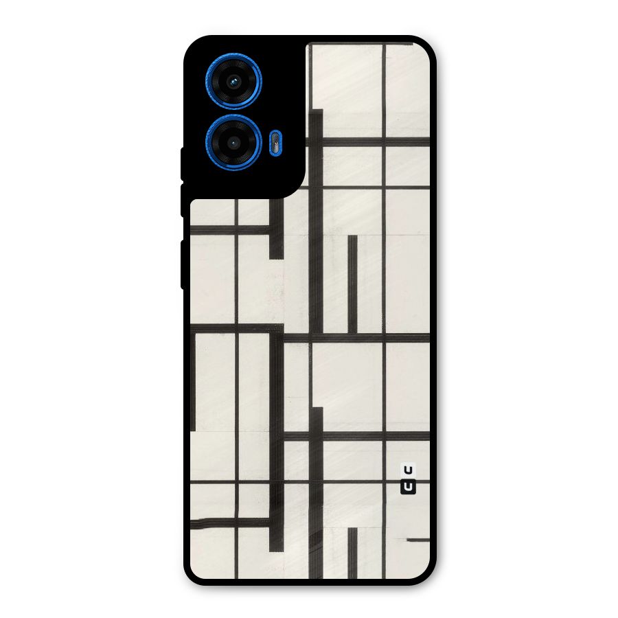 Black Unsymmetry Metal Back Case for Moto G45