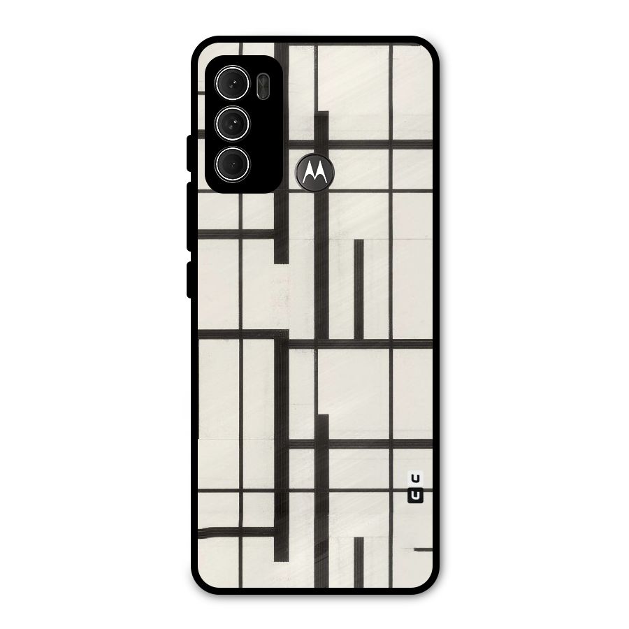 Black Unsymmetry Metal Back Case for Moto G60