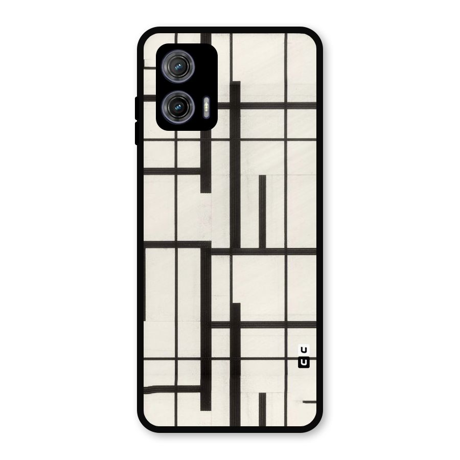 Black Unsymmetry Metal Back Case for Moto G73