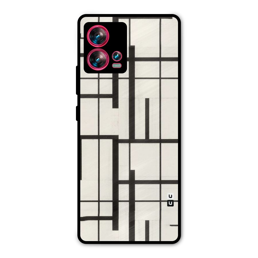 Black Unsymmetry Metal Back Case for Motorola Edge 30 Fusion