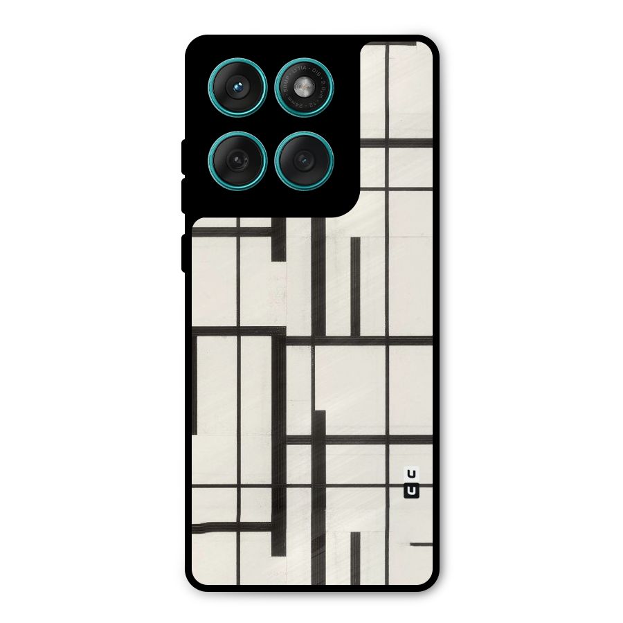 Black Unsymmetry Metal Back Case for Motorola Edge 60 Fusion