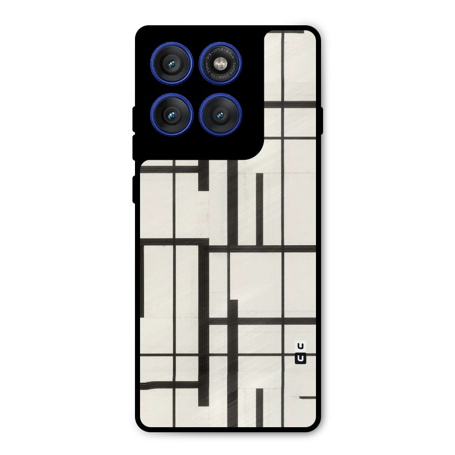 Black Unsymmetry Metal Back Case for Motorola Edge 60 Pro