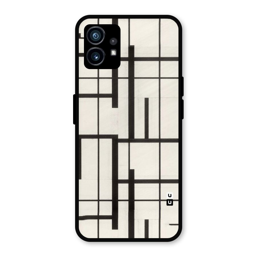 Black Unsymmetry Metal Back Case for Nothing Phone 1