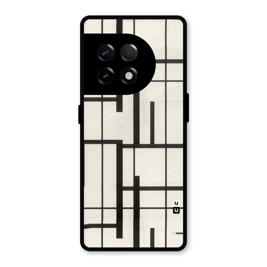Black Unsymmetry Metal Back Case for OnePlus 11R