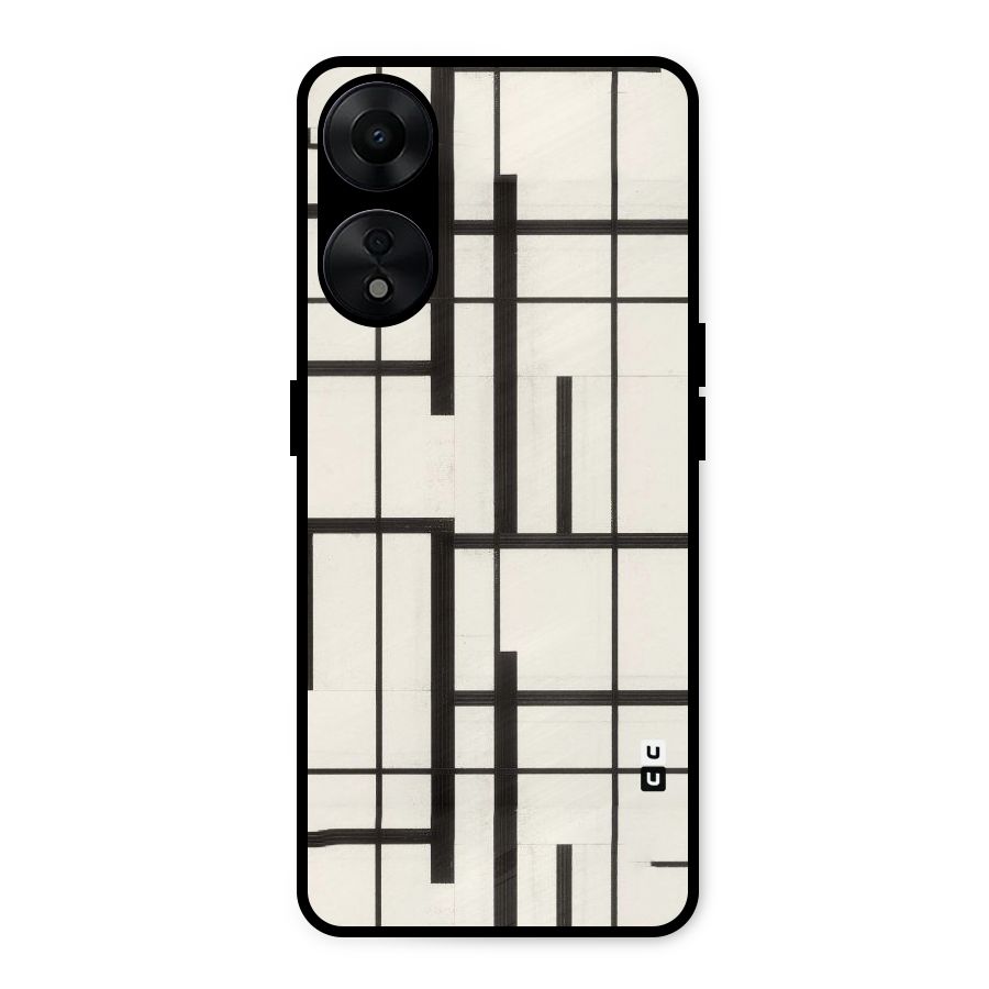 Black Unsymmetry Metal Back Case for Oppo A78 5G