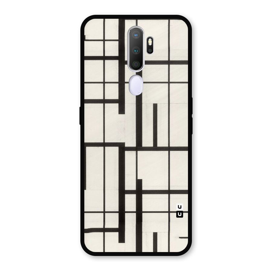 Black Unsymmetry Metal Back Case for Oppo A9 (2020)