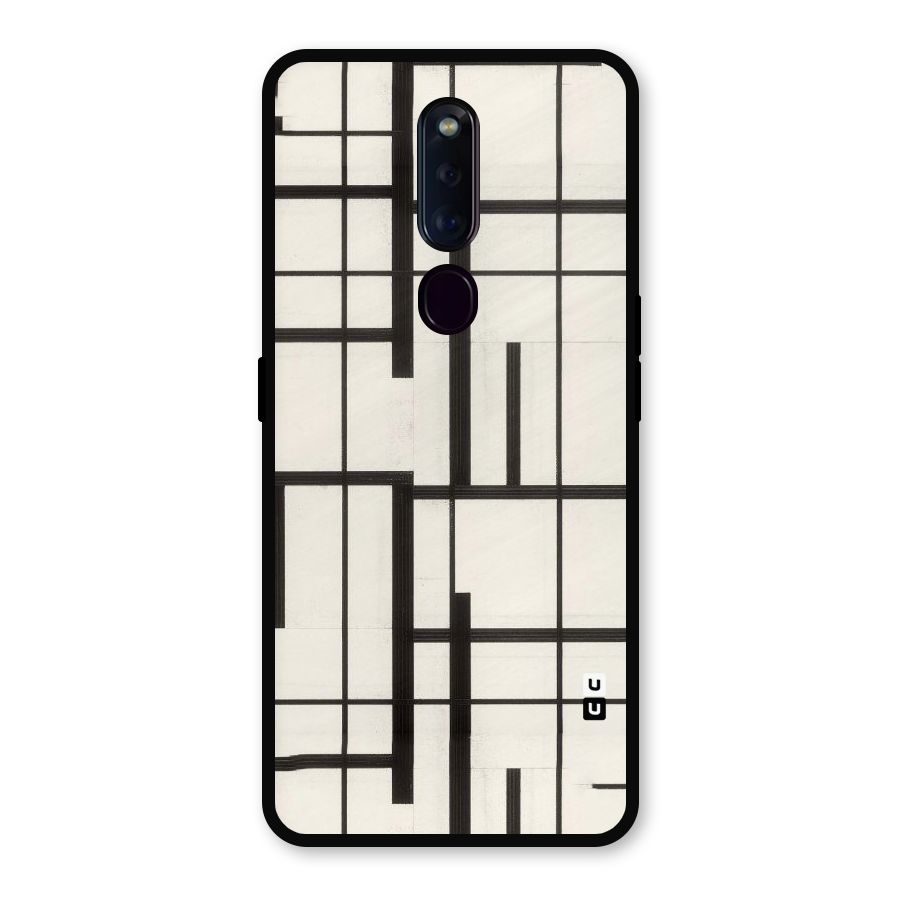 Black Unsymmetry Metal Back Case for Oppo F11 Pro
