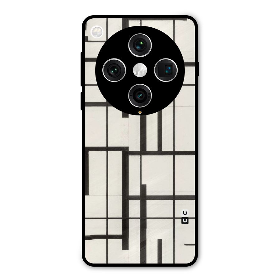 Black Unsymmetry Metal Back Case for Oppo Find X8 Pro