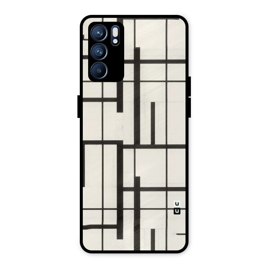 Black Unsymmetry Metal Back Case for Oppo Reno6 5G