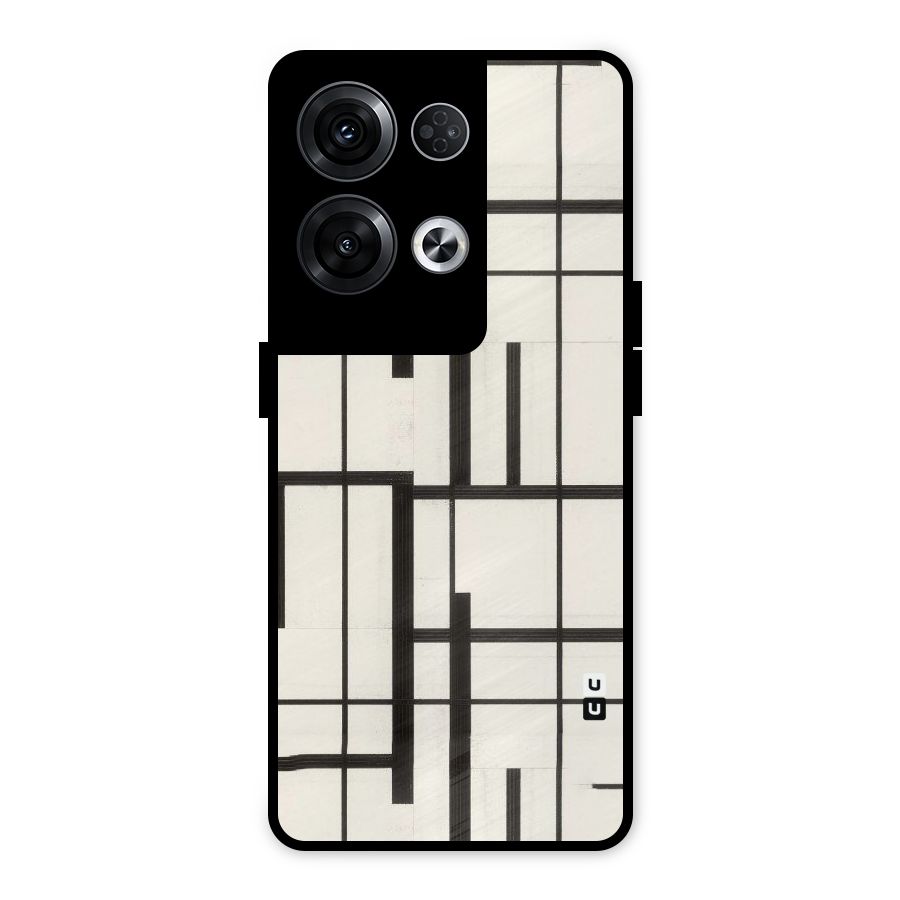 Black Unsymmetry Metal Back Case for Oppo Reno8 Pro 5G