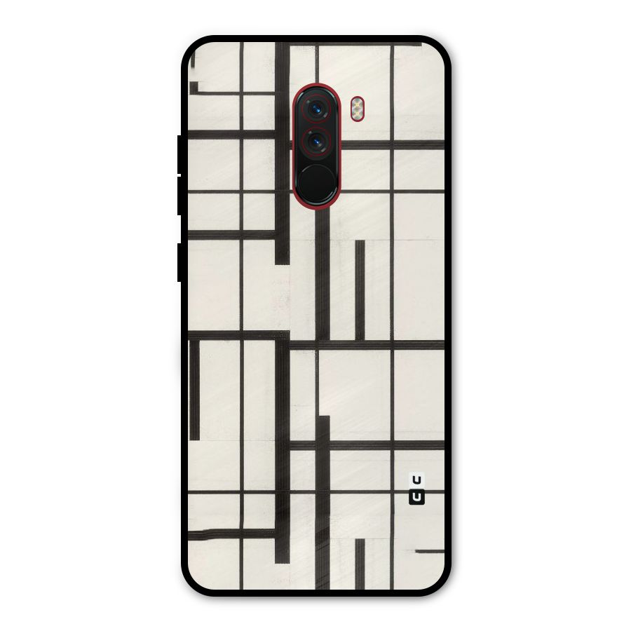 Black Unsymmetry Metal Back Case for Poco F1