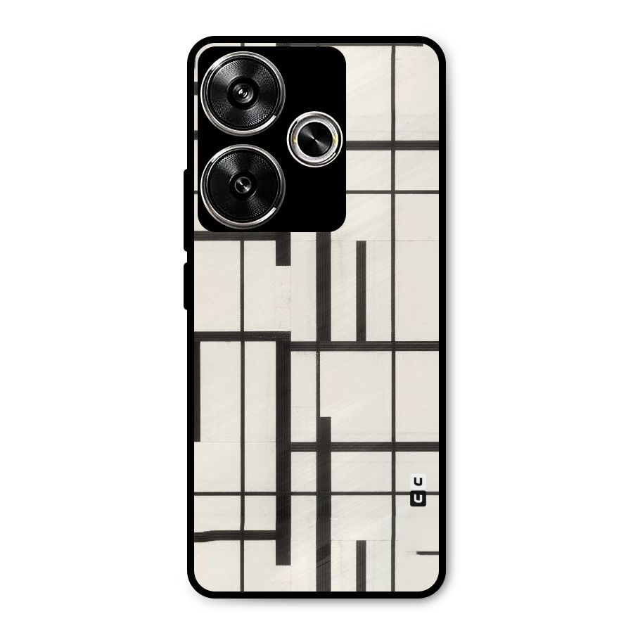 Black Unsymmetry Metal Back Case for Poco F6