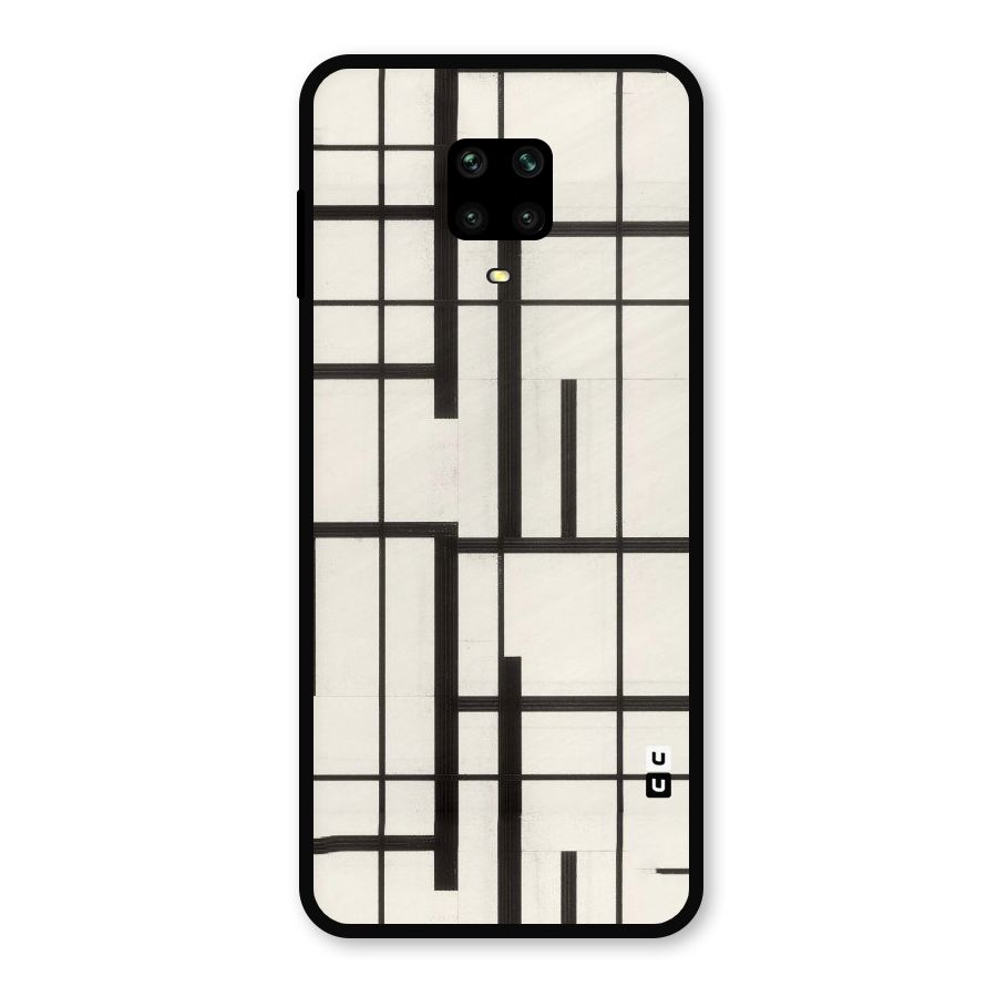 Black Unsymmetry Metal Back Case for Poco M2 Pro