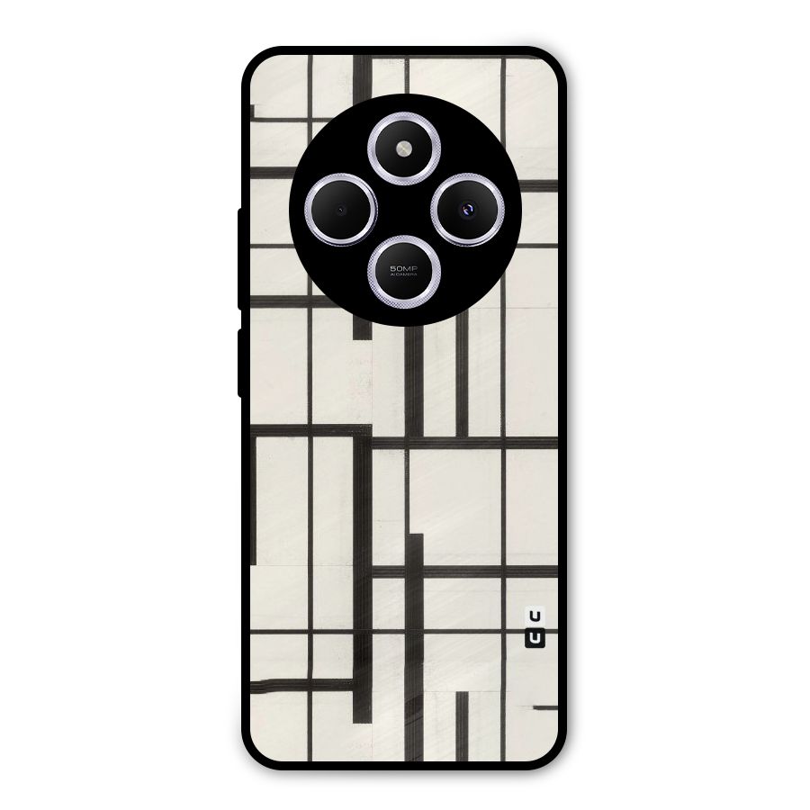 Black Unsymmetry Metal Back Case for Poco M7