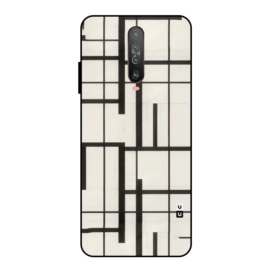 Black Unsymmetry Metal Back Case for Poco X2