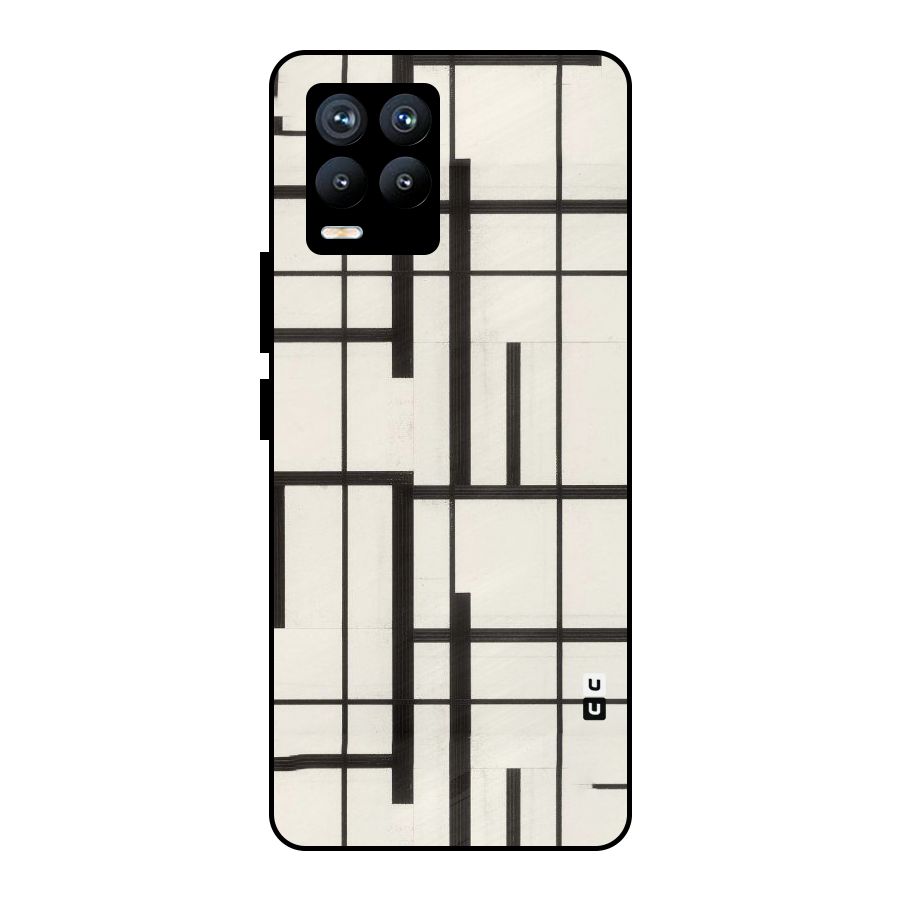 Black Unsymmetry Metal Back Case for Realme 8 Pro