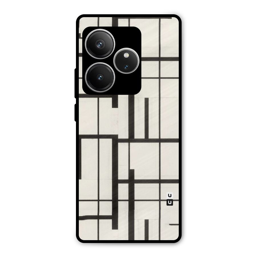 Black Unsymmetry Metal Back Case for Realme GT 6
