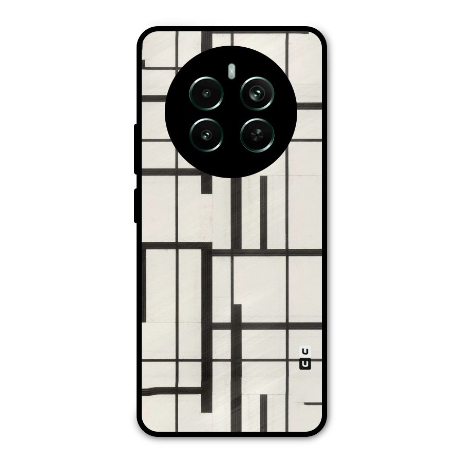 Black Unsymmetry Metal Back Case for Realme Narzo 70 Pro