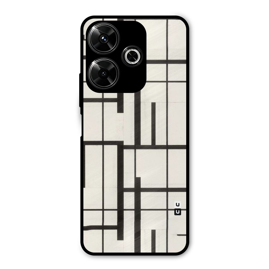 Black Unsymmetry Metal Back Case for Redmi 13 5G