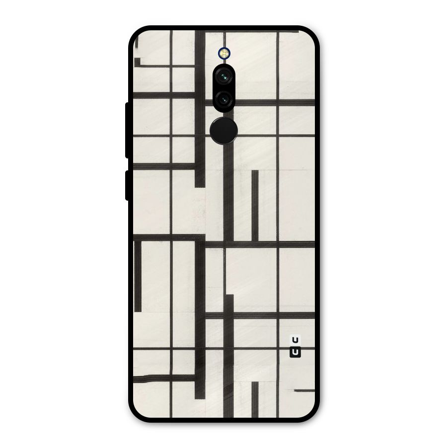 Black Unsymmetry Metal Back Case for Redmi 8