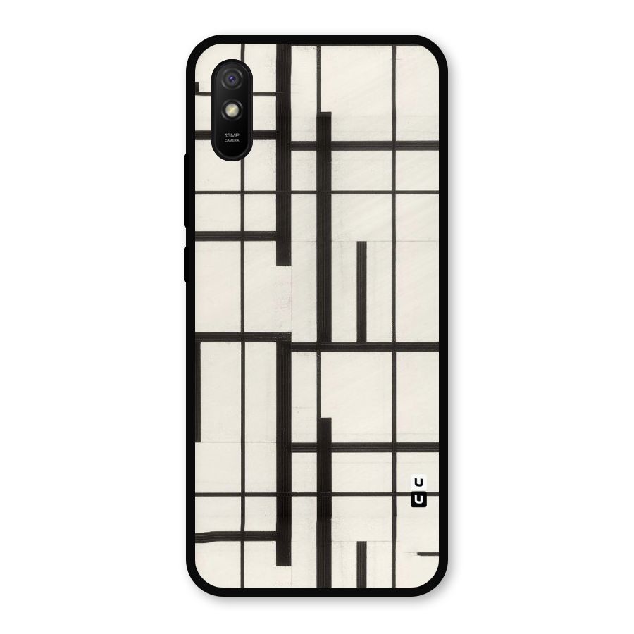 Black Unsymmetry Metal Back Case for Redmi 9a