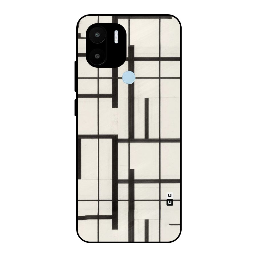 Black Unsymmetry Metal Back Case for Redmi A2+